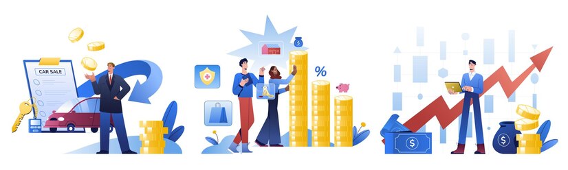 Financial documents illustration